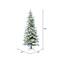 9ft. Pre-Lit Flocked Utica Fir Artificial Christmas Tree, Pure White LED Lights